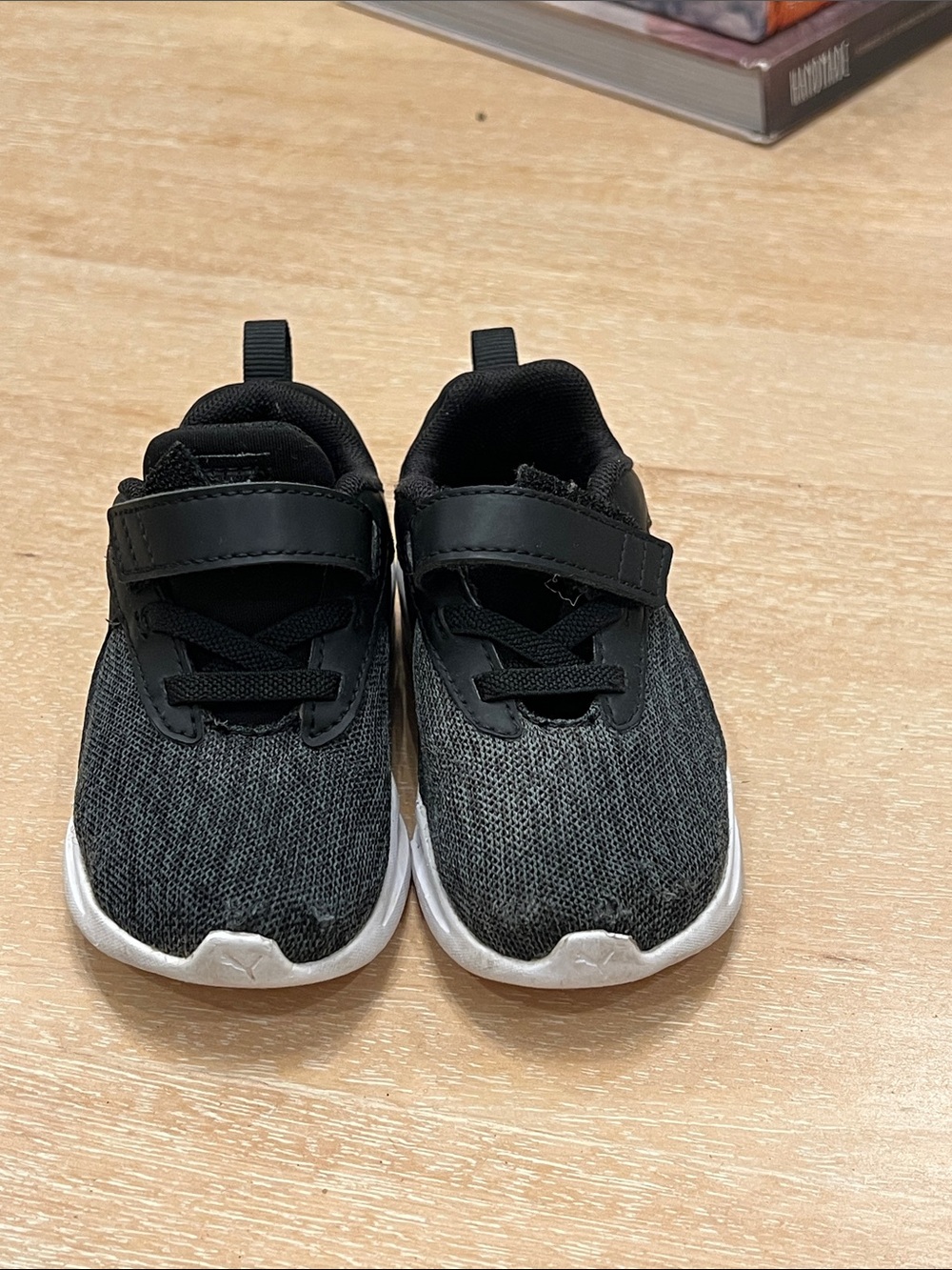 Puma Kids Black Athletic Sneakers - Lightweight Slip-On